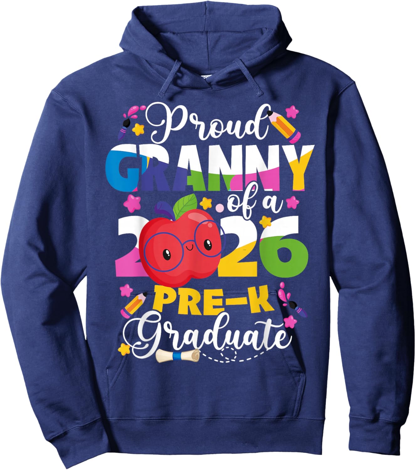 Proud Granny of 2026 Pre-K Graduate Mothers Day Graduation Hoodie - Hoodie | Navy