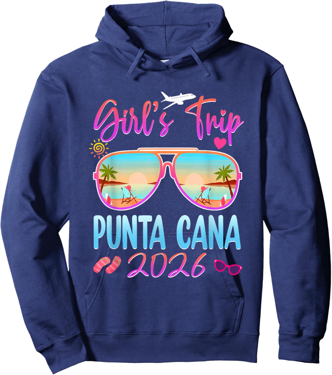 Girls Trip Punta Cana 2026 Summer Beach Vacay Hoodie - Hoodie | Navy