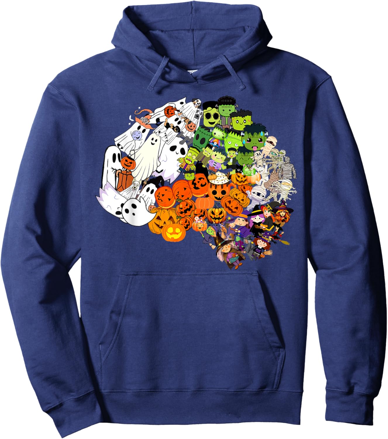 Anatomy Brain Science Neurology Halloween Neuro Nurse Ghost Hoodie - Hoodie | Navy