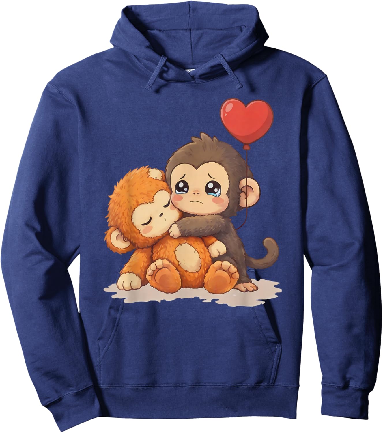 Cute Baby Monkey Punch Hoodie - Hoodie | Navy