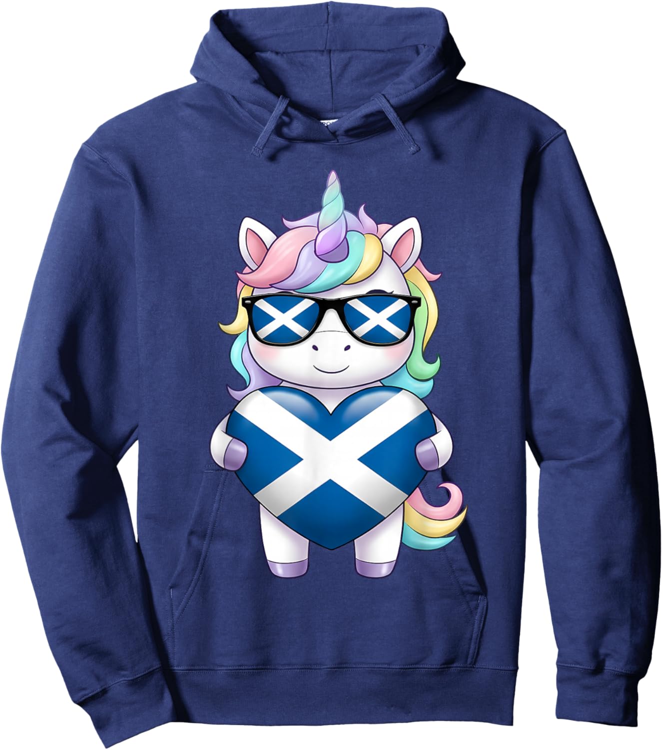 Drapeau écossais Licorne écossais Hoodie - Hoodie | Navy