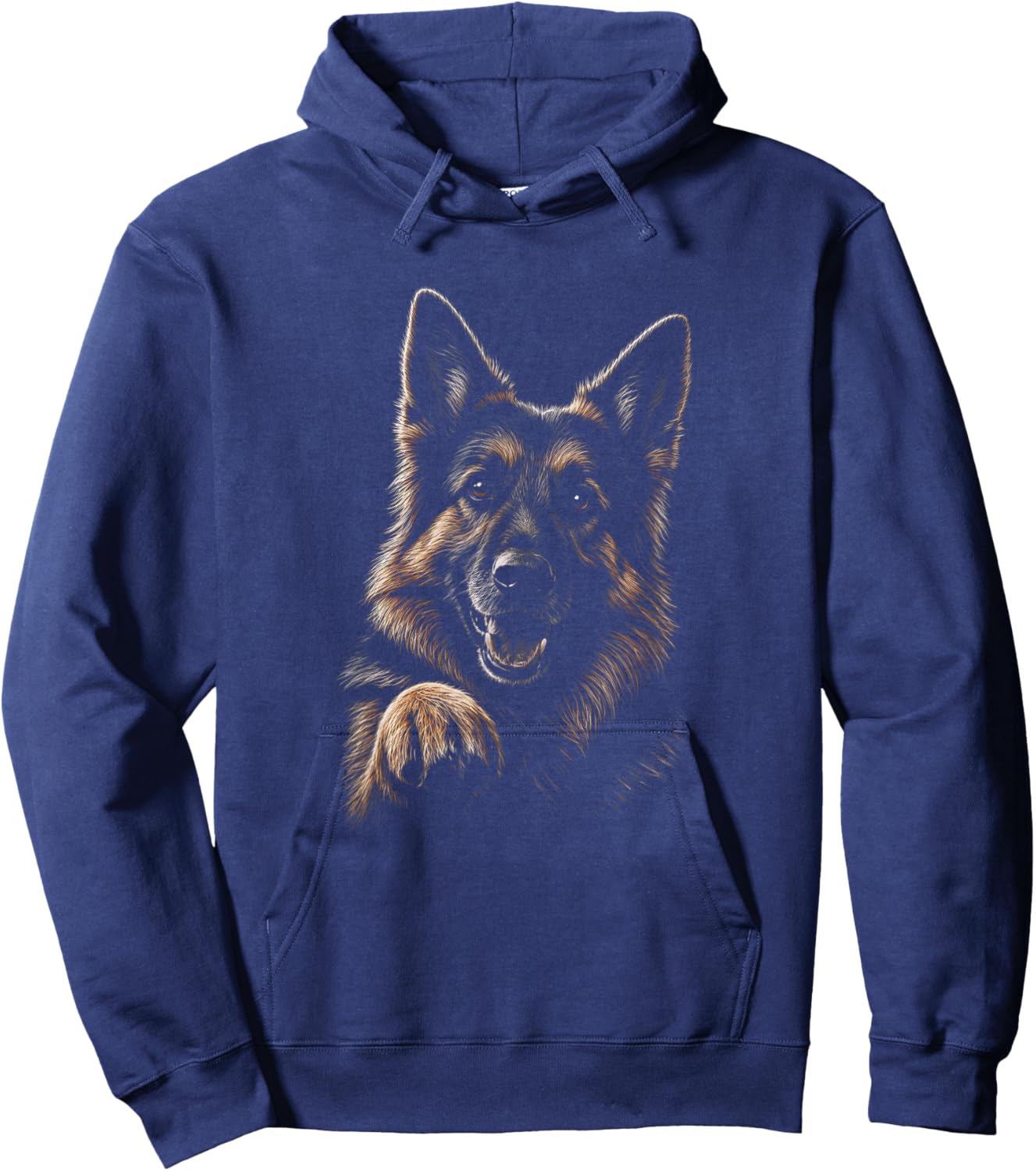 German Shepherd Graphic Artwork Design Hoodie - Hoodie | Navy