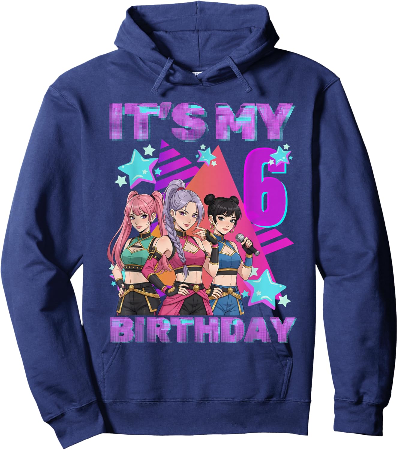 K-Pop K-Pop 6 Years Birthday Girl Hoodie - Hoodie | Navy