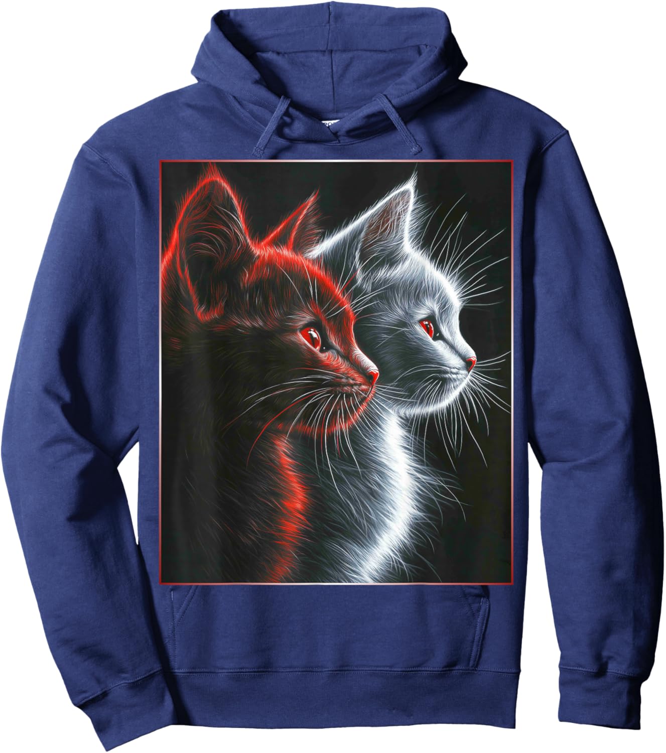 Cute Magical Cat Kitten Fantasy Art Design Hoodie - Hoodie | Navy