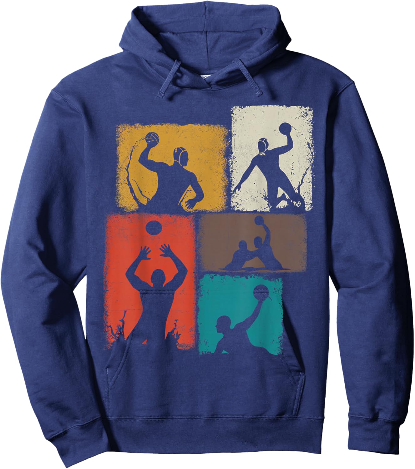Water Polo Player Collage Men Women Kids Coach Youth Hoodie - Hoodie | Navy
