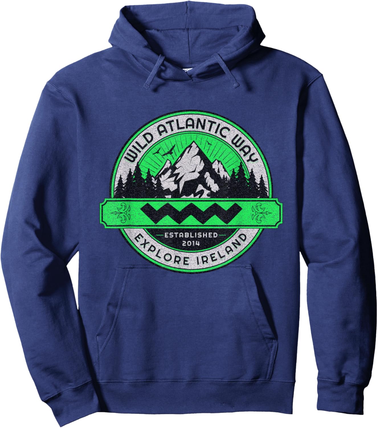 The wild Atlantic way ireland coastal route wome Hoodie - Hoodie | Navy