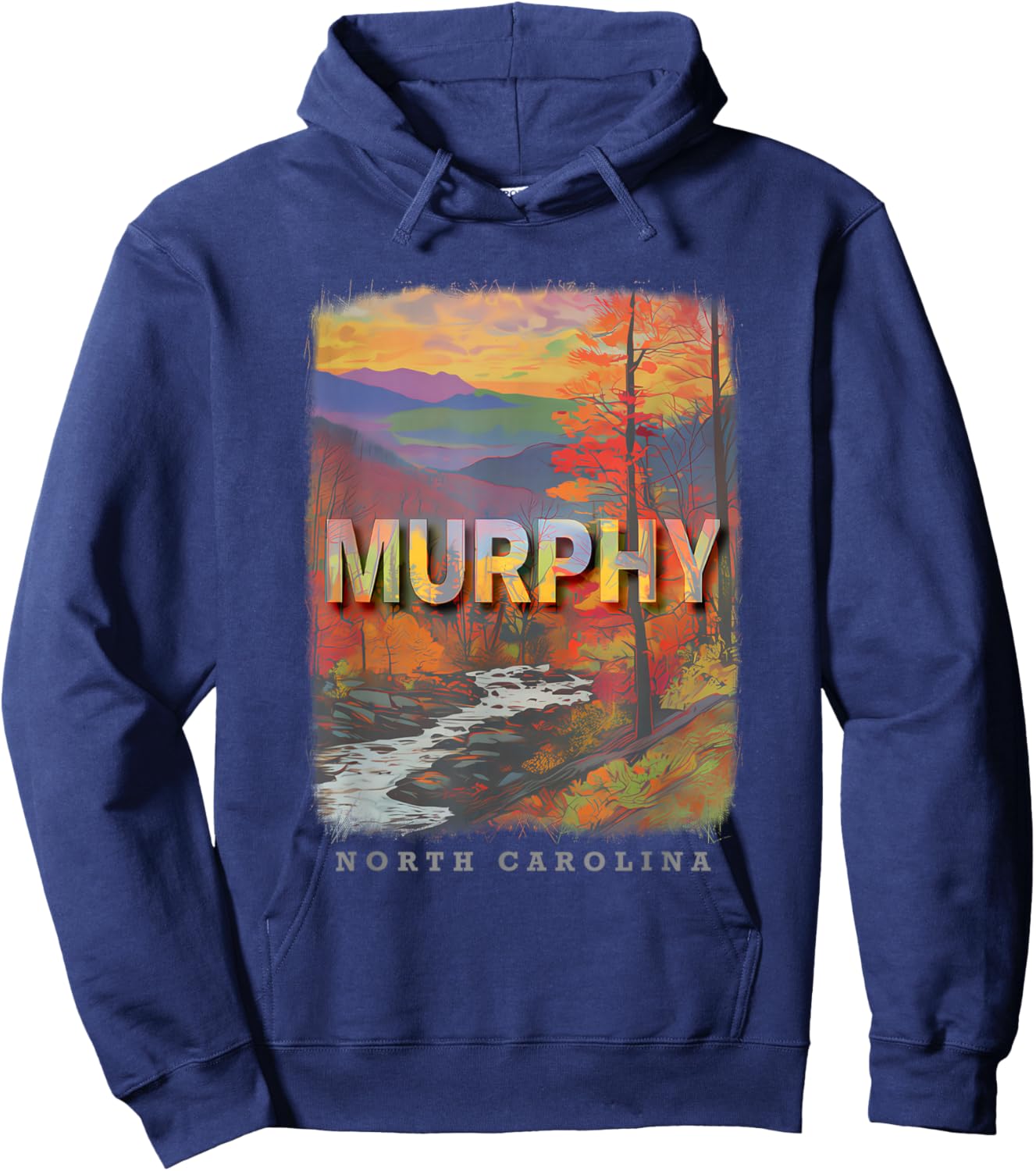 Murphy North Carolina NC Mountain Majesty SD916 Hoodie - Hoodie | Navy