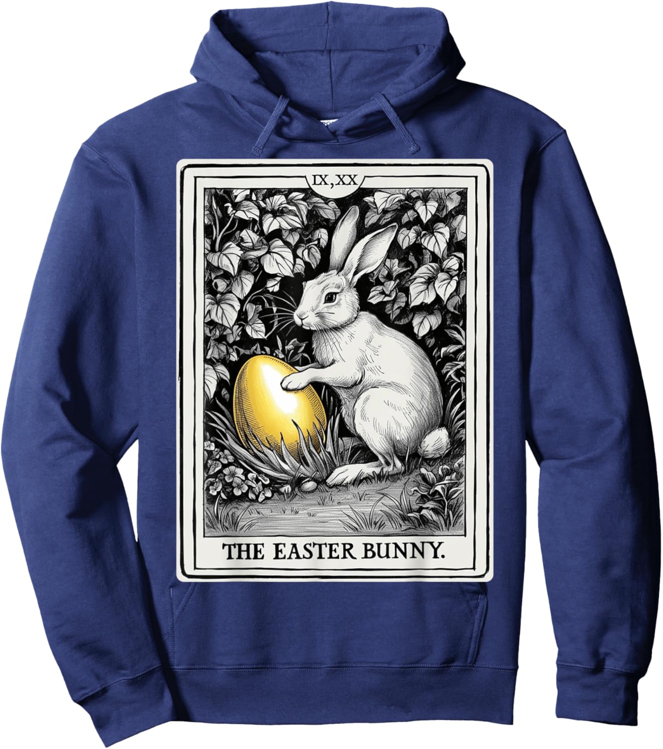 Tarot Card Happy Easter Bunny Spring Easter Egg Easter Day Hoodie - Hoodie | Navy