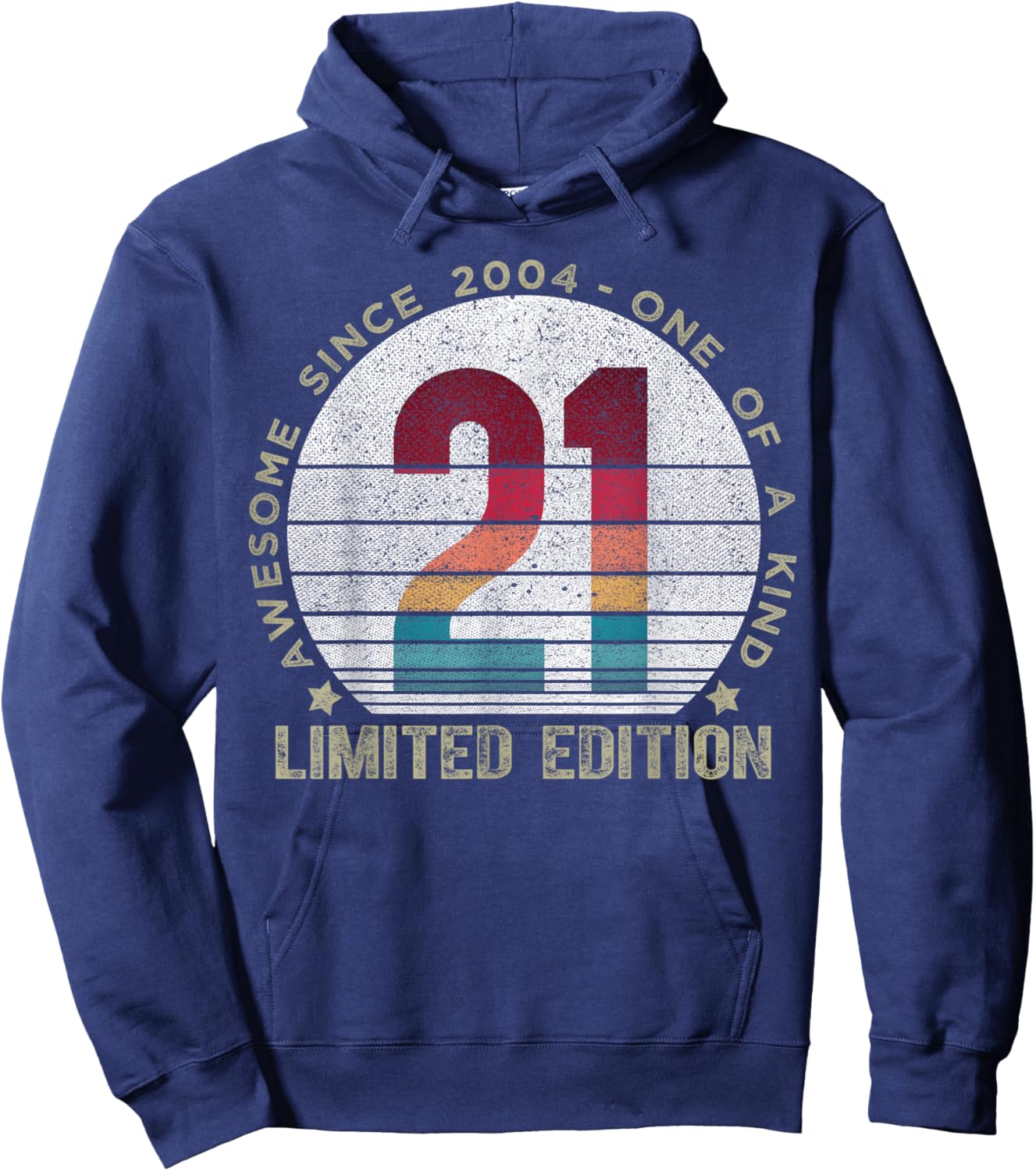 21 Year Old Gifts Vintage 2004 Limited Edition 21st Birthday Hoodie - Hoodie | Navy