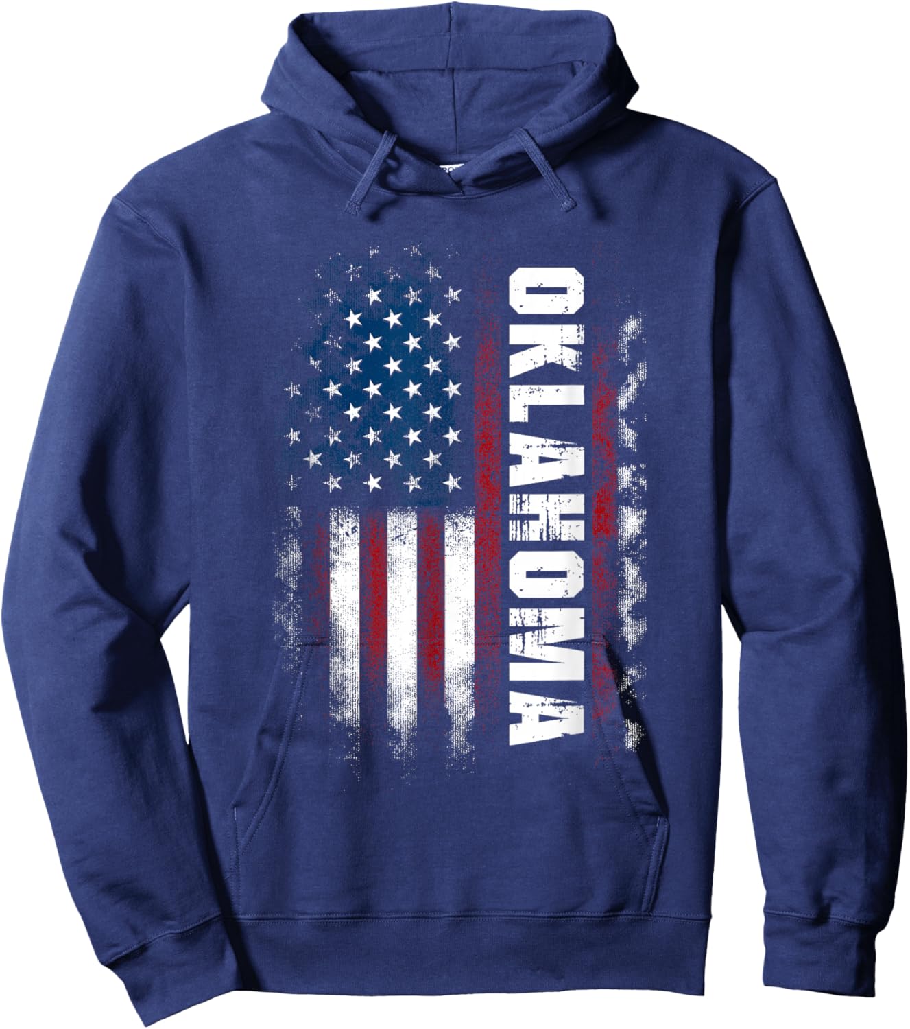 Oklahoma USA American Flag Patriotic Hoodie - Hoodie | Navy