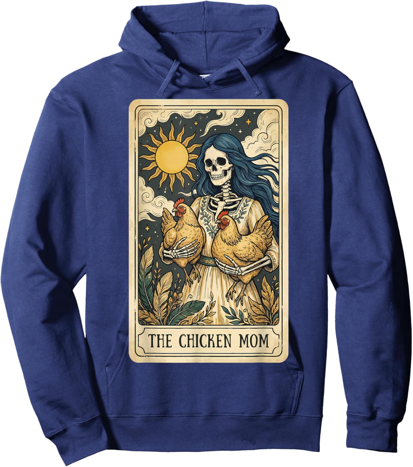 The Chicken Mom Tarot Card Hoodie - Hoodie | Navy