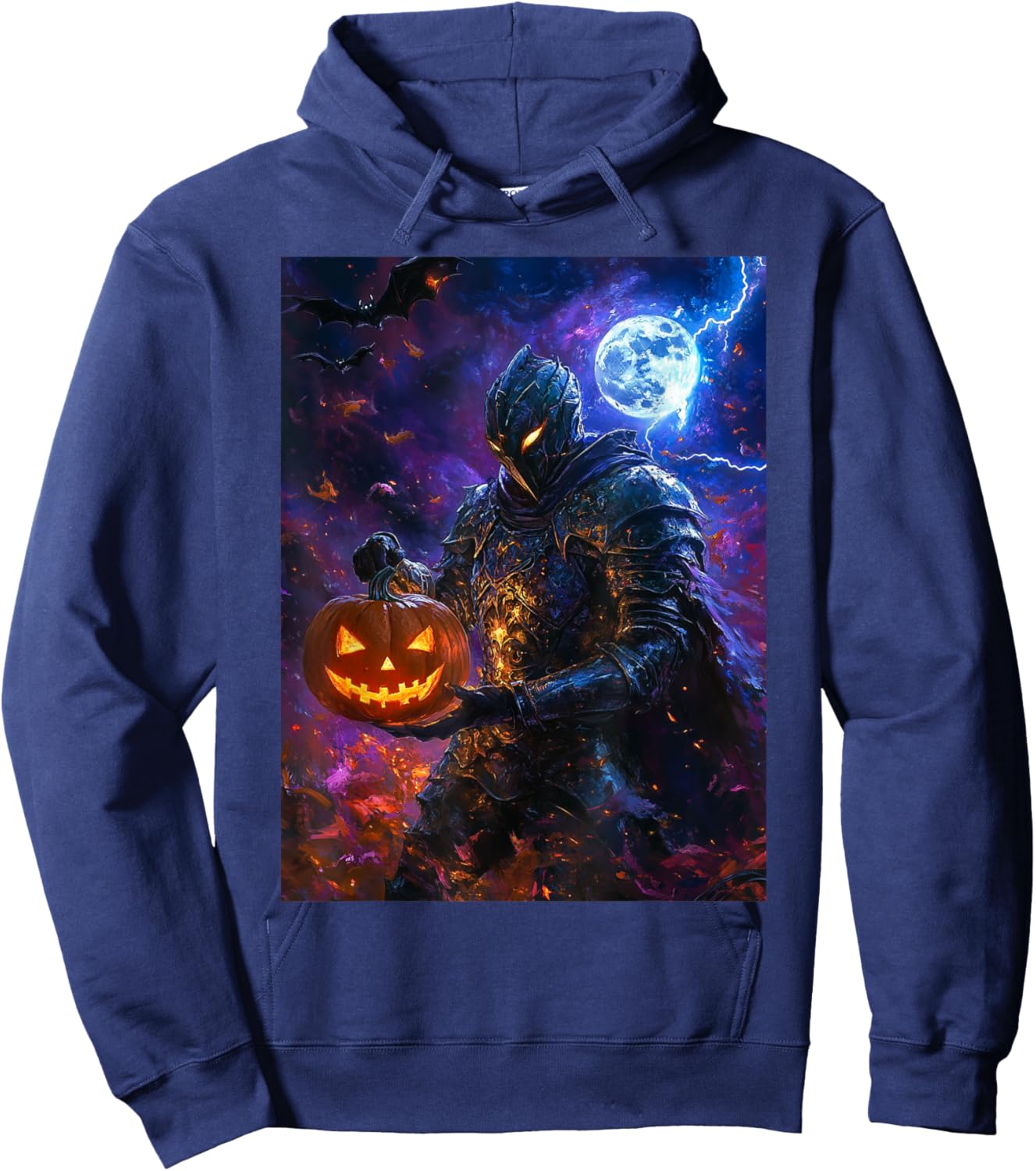 Halloween Girls Boys Spooky Knight Pumpkin Kids Halloween Hoodie - Hoodie | Navy