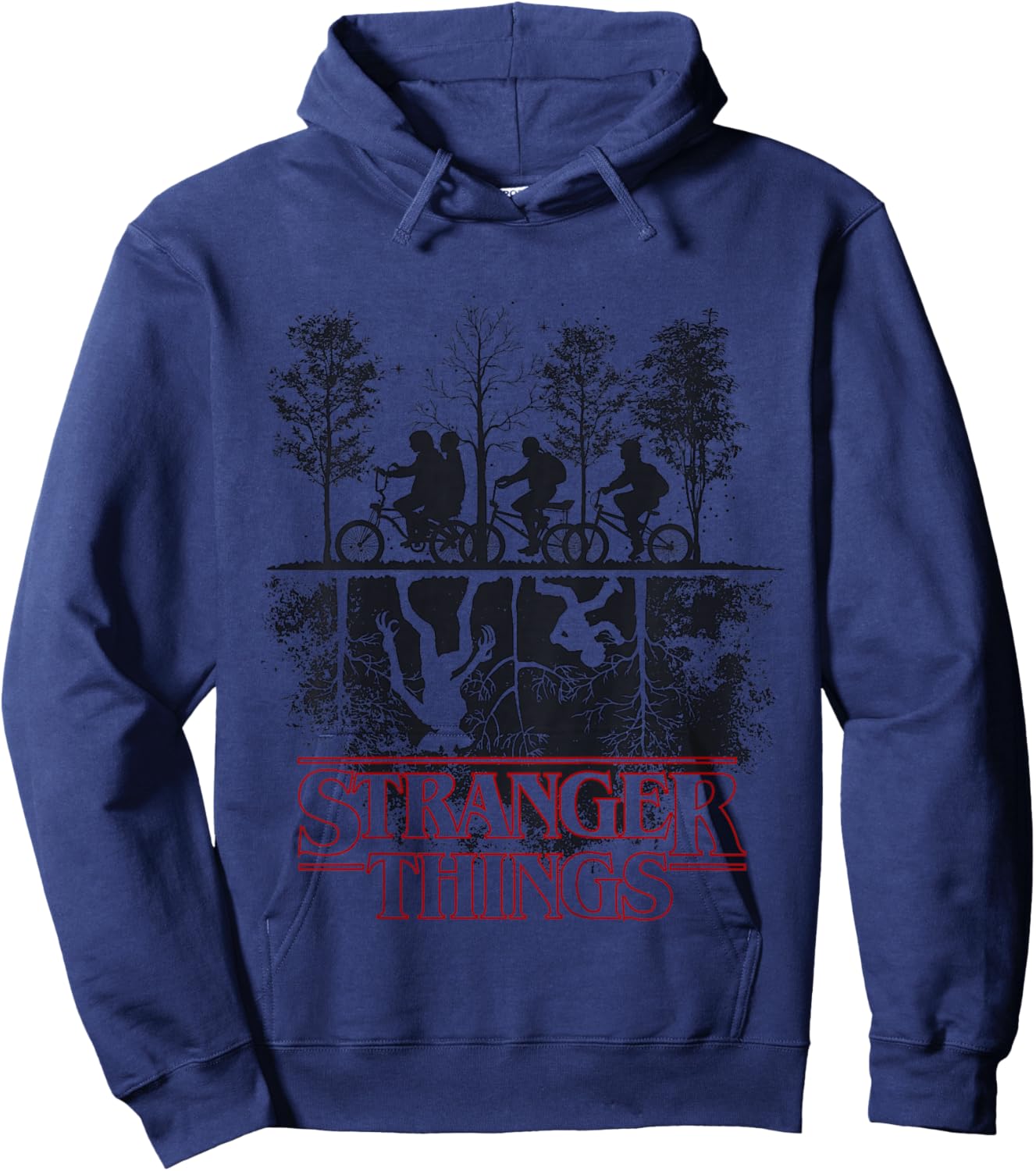 Stranger Things The Upside Down Logo Hoodie - Hoodie | Navy