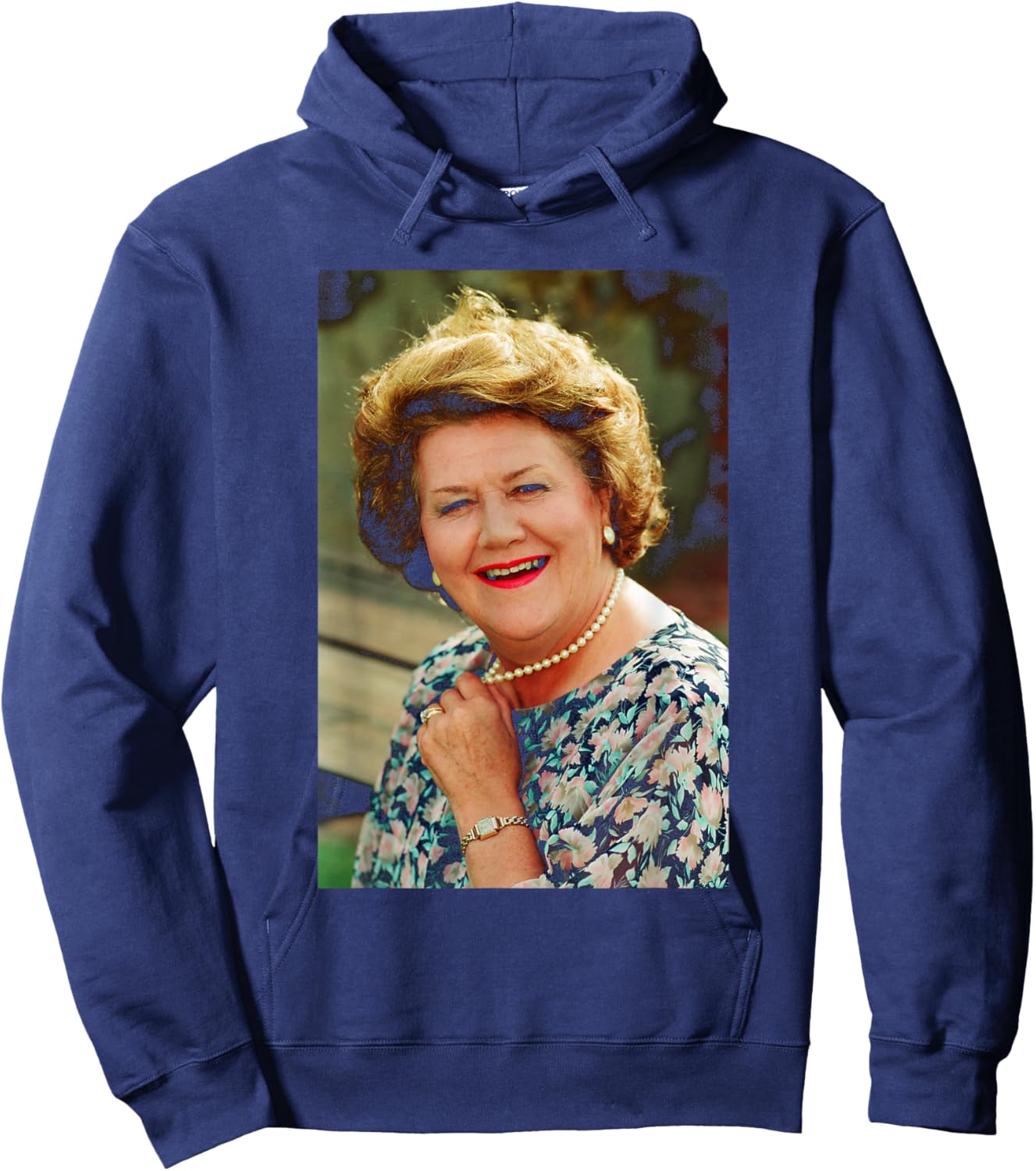Keeping Up Appearances Patricia Routledge Hyacinth Bucket Hoodie - Hoodie | Navy