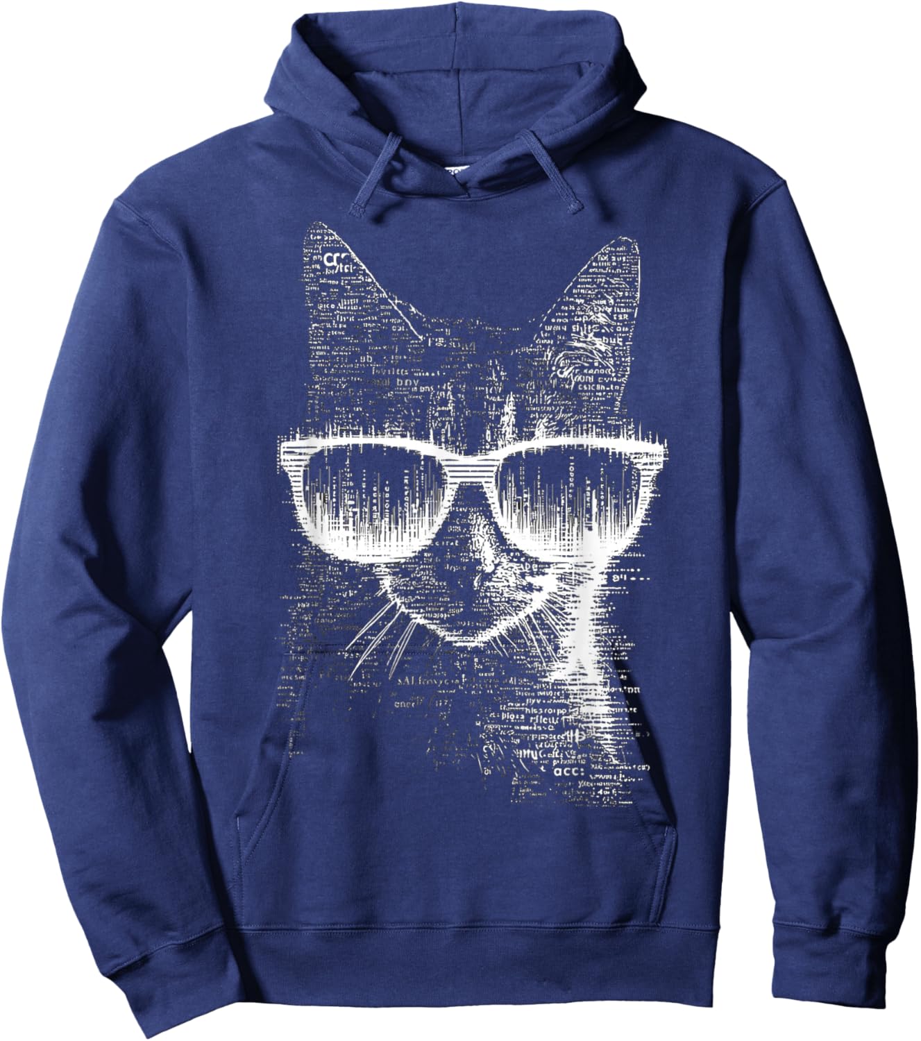 Cat Sunglasses Hoodie - Hoodie | Navy