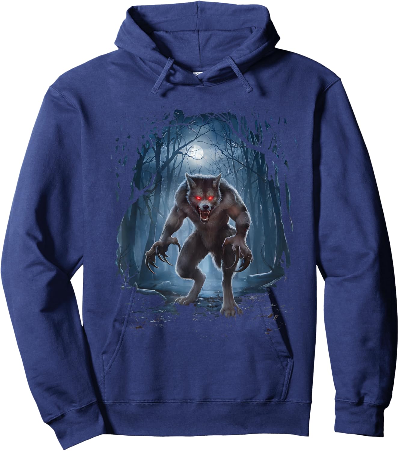 Werewolf Creature Cryptid Cryptozoology Folklore Wolf Man Hoodie - Hoodie | Navy