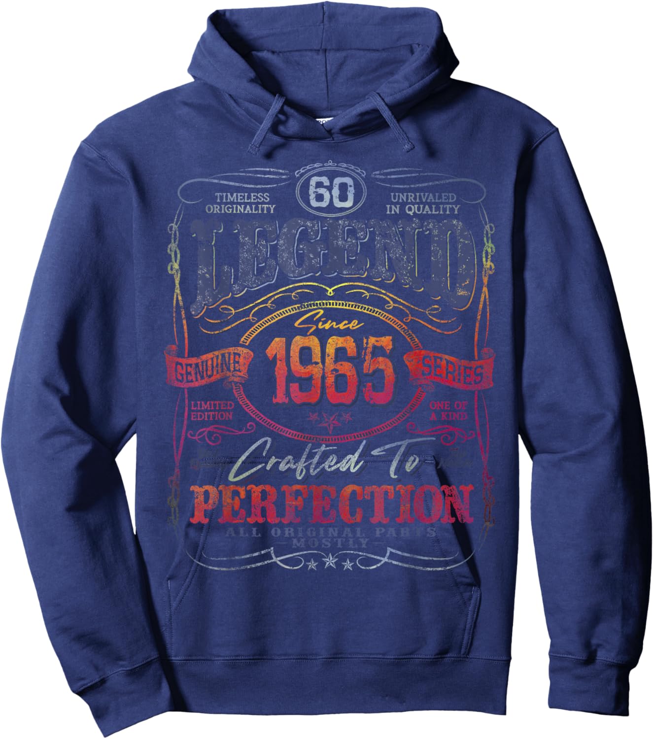 Vintage 1965 Limited Edition Shirt 60 year old 60th Birthday Hoodie - Hoodie | Navy
