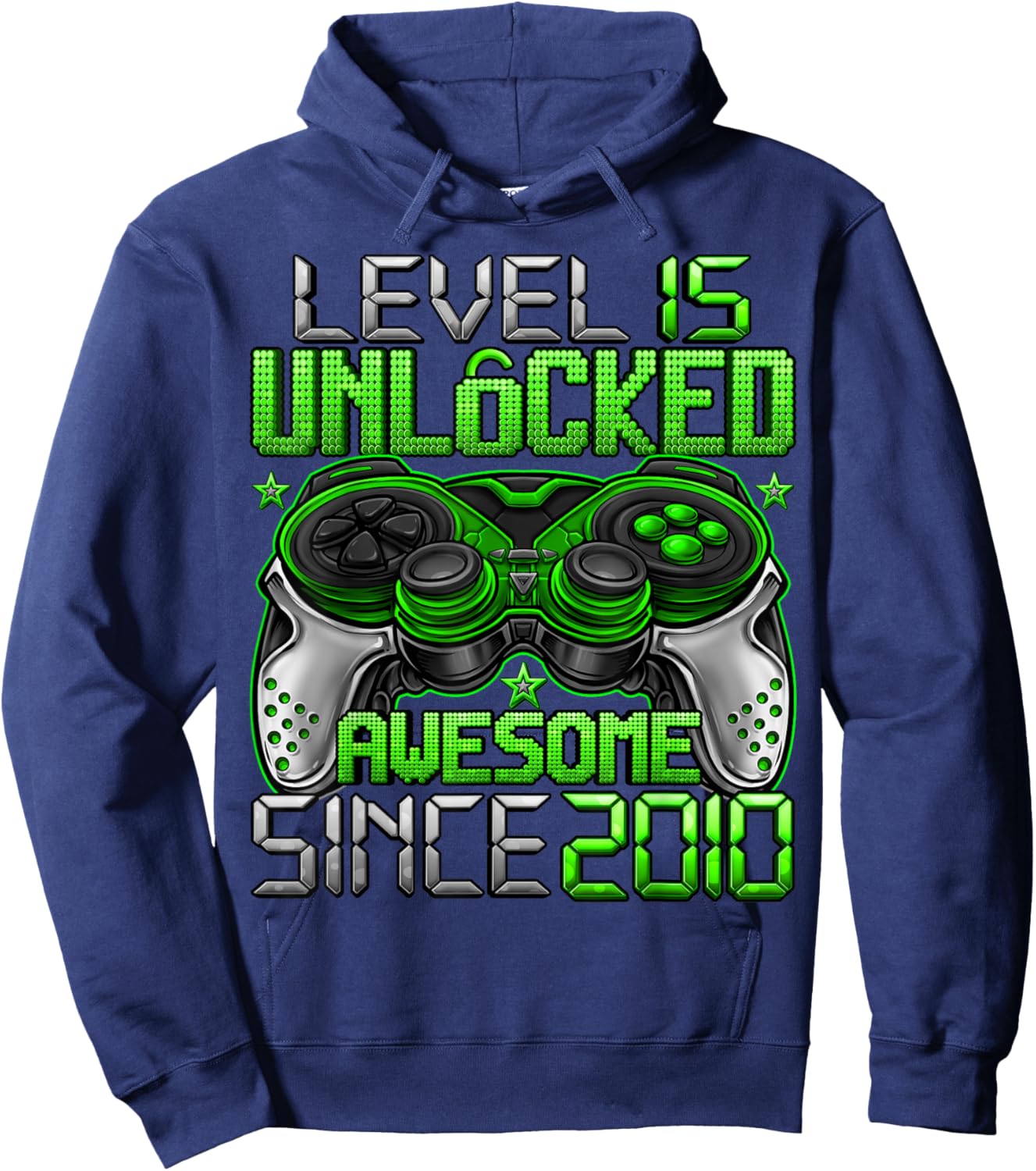 Level 15 Unlocked 15 Year Old Gifts Boys 15th Birthday Boy Hoodie - Hoodie | Navy