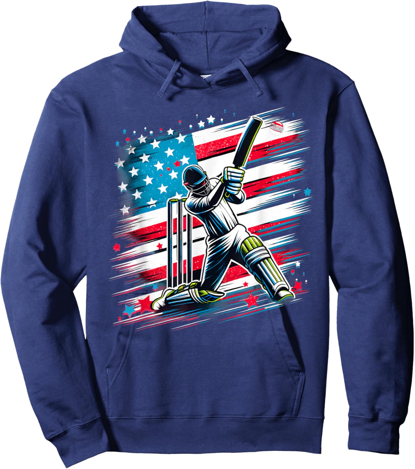 USA Cricket Jersey USA Cricket Team Lover Supporter America Hoodie - Hoodie | Navy