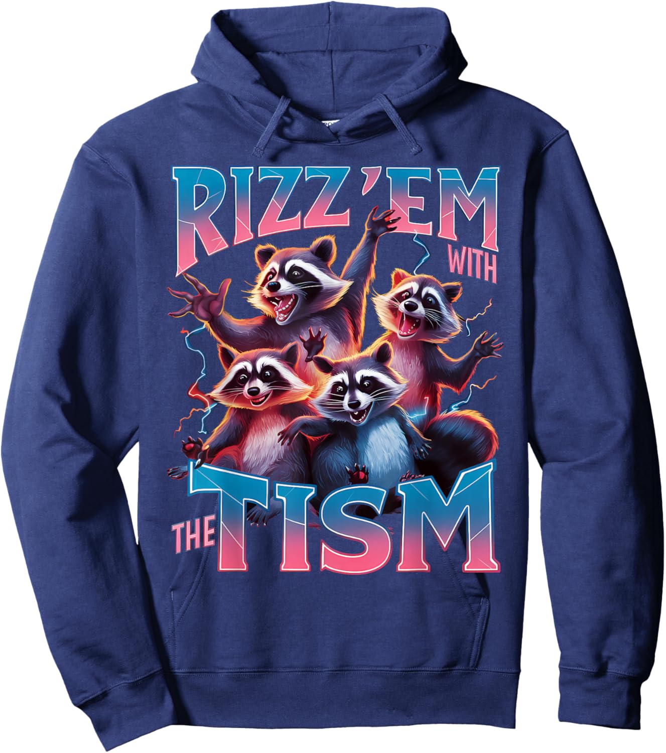 Autism Rizz Em With The Tism Funny Meme Women Autism Hoodie - Hoodie | Navy