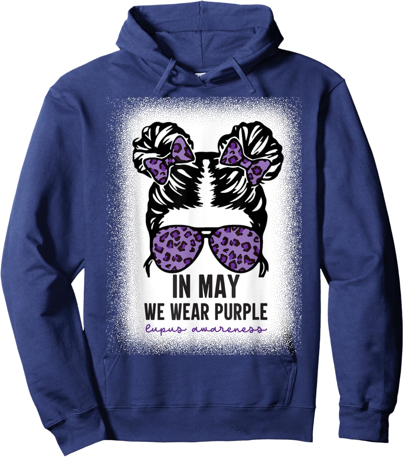 In May We Wear Purple Systemic Lupus Erythematosus Awareness Hoodie - Hoodie | Navy