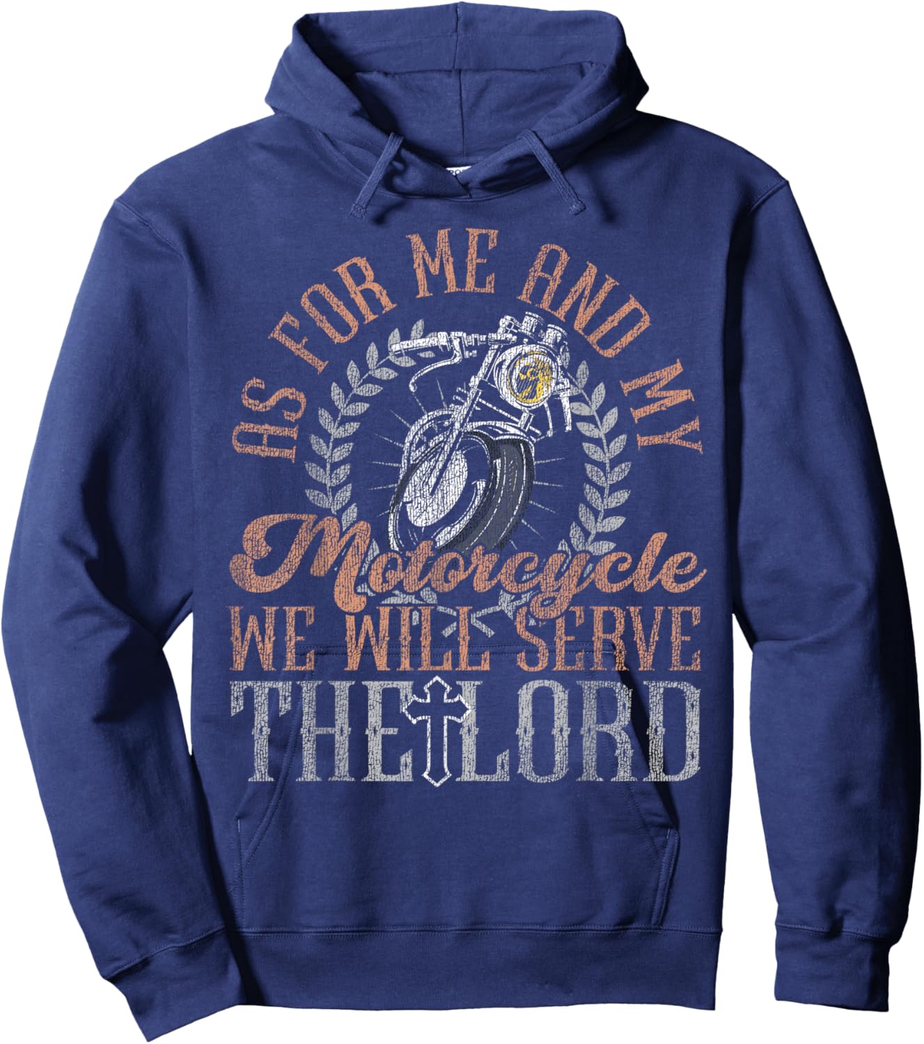 Classic Motorcycle Biker Jesus Faith Christian Biker As For Hoodie - Hoodie | Navy