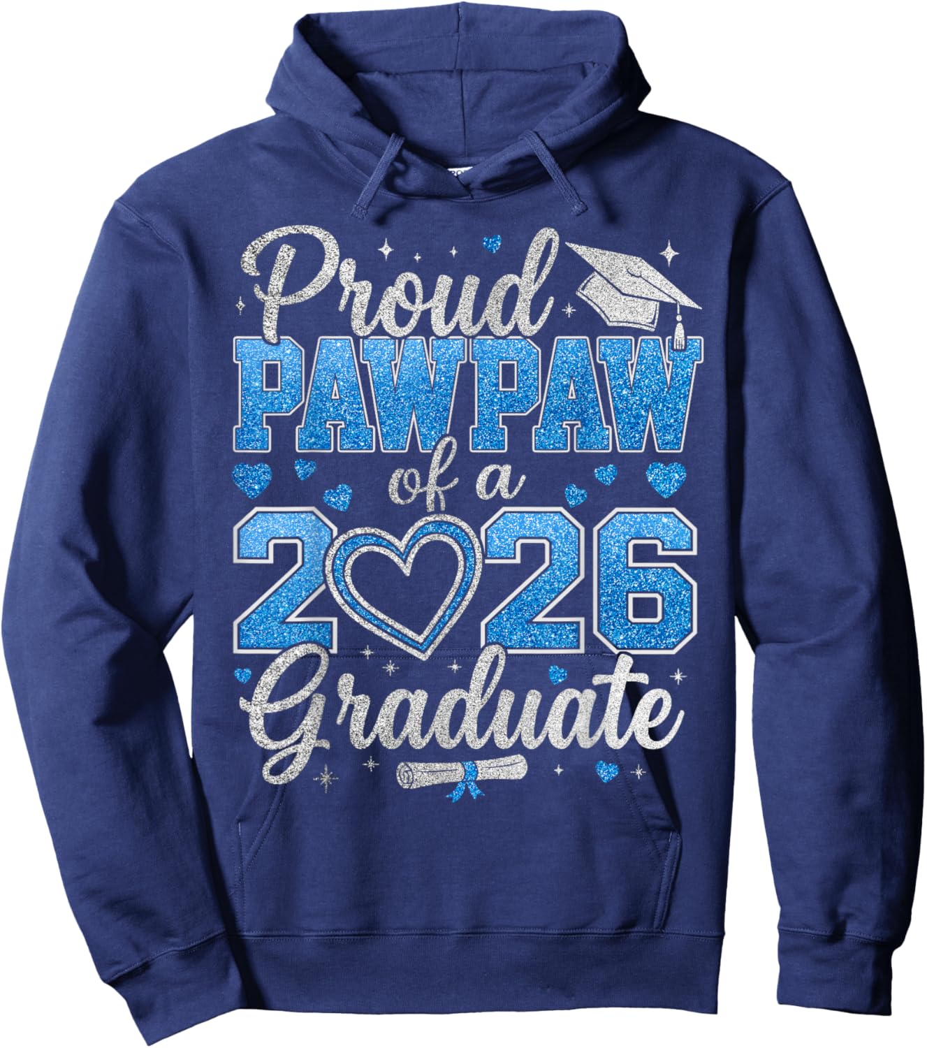 Proud Pawpaw of A 2026 Graduate Senior Class of 2026 Hoodie - Hoodie | Navy