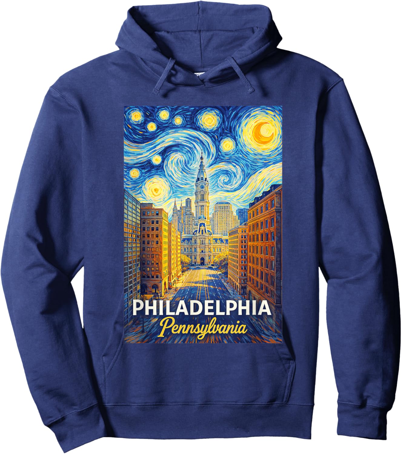 Philadelphia Pennsylvania Hoodie - Hoodie | Navy