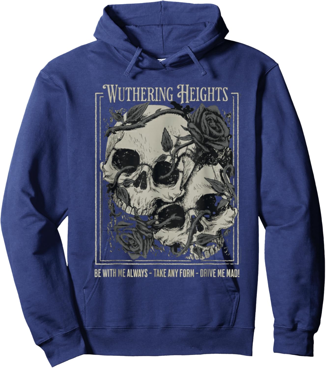 Wuthering Heights Gothic Book Lover Hoodie - Hoodie | Navy