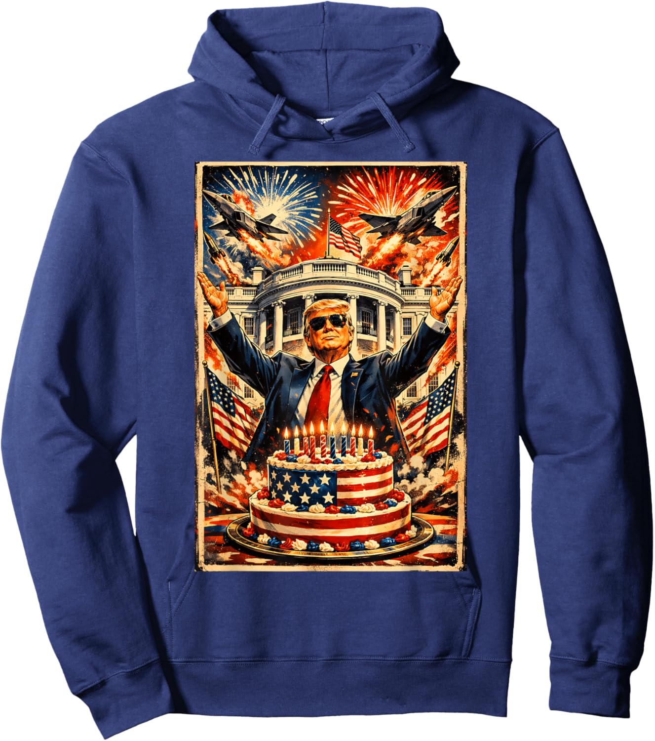 250th Anniversary United States America July 4th Hoodie - Hoodie | Navy