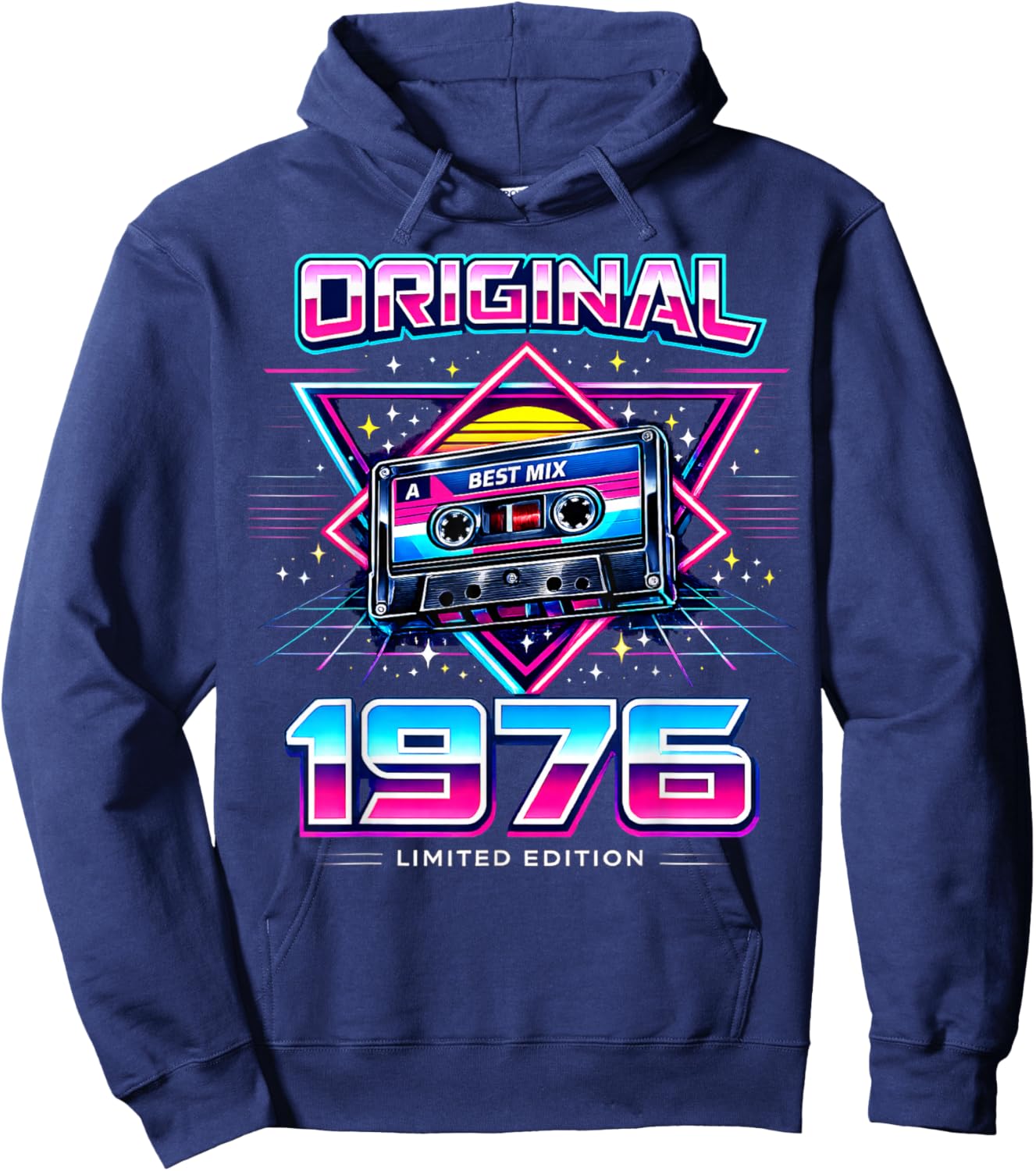 50th Birthday Man Woman 50 Years 1976 Decorative Gift Funny Hoodie - Hoodie | Navy