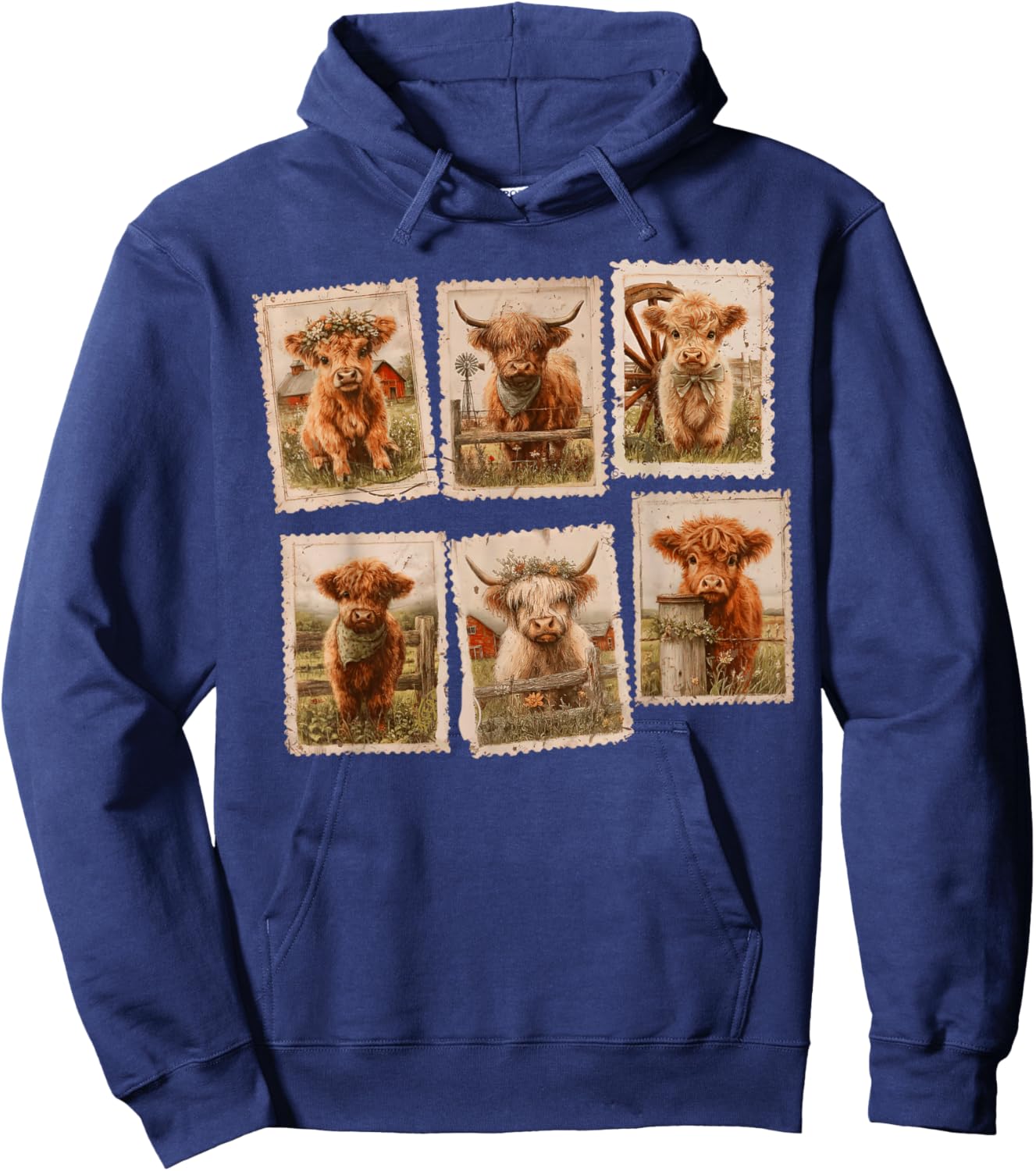 Highland Cow Hoodie - Hoodie | Navy