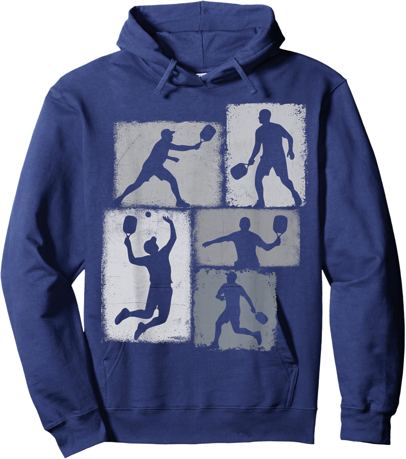 Pickleball Player Collage Pickler Men Women Coach Youth Hoodie - Hoodie | Navy