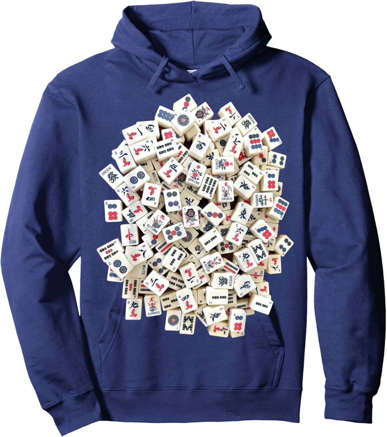 Mah Jong Tiles, Mah Jongg, Mahjong Game Tiles Hoodie - Hoodie | Navy