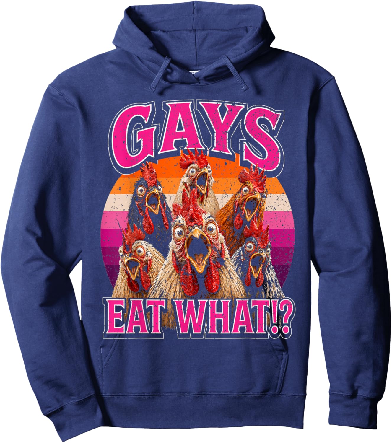 Gays Eat What Funny Pride Joke Rainbow Queer CSD Party LGBTQ Hoodie - Hoodie | Navy
