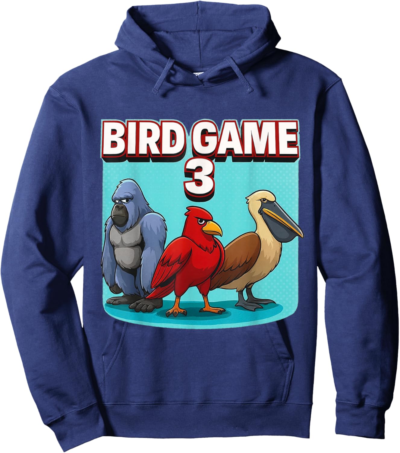 Bird Game 3 Viral Meme Parody - Cute and Comic Birds Hoodie - Hoodie | Navy