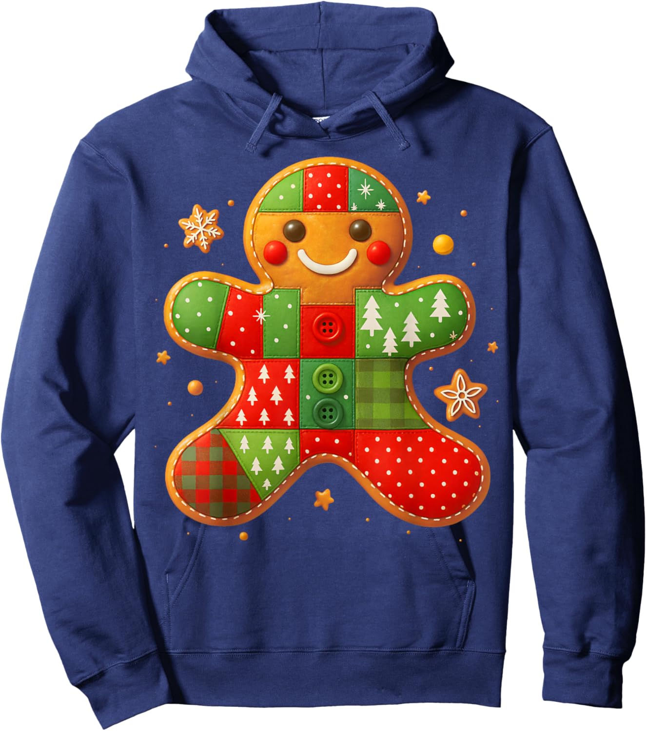 Gingerbread Kids Boys Family Youth Christmas Hoodie - Hoodie | Navy