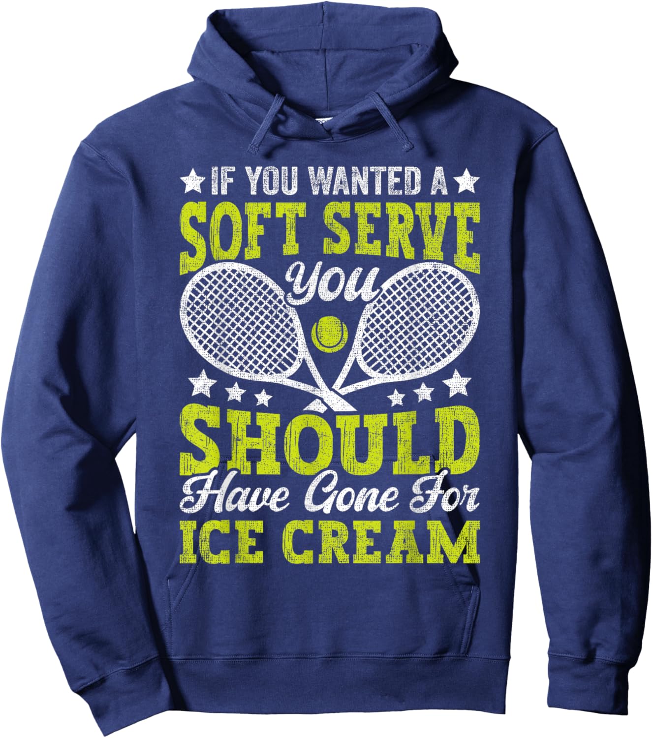 Best Funny Tennis Gifts Tennis Lover Accessories. -Child Tennis Themed - Black, Small - Short Sleeve, , Pull On, 1 Count Hoodie - Hoodie | Navy