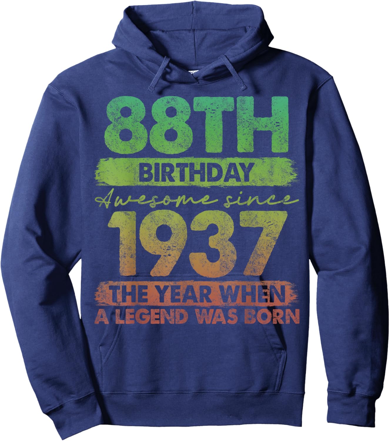 88 Year Old Gifts Vintage 1937 Limited Edition 88th Birthday Hoodie - Hoodie | Navy