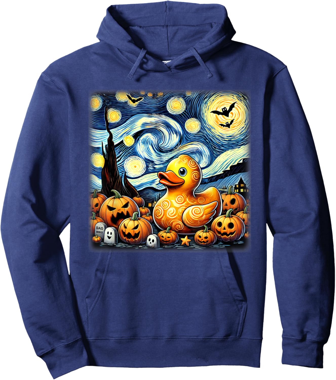 Starry Night Rubber Duck Halloween Hoodie - Hoodie | Navy