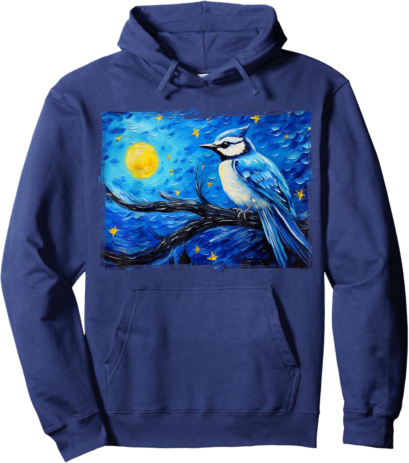 Birds Nature Birding Watching Ornithology Blue Jay Bird Hoodie - Hoodie | Navy