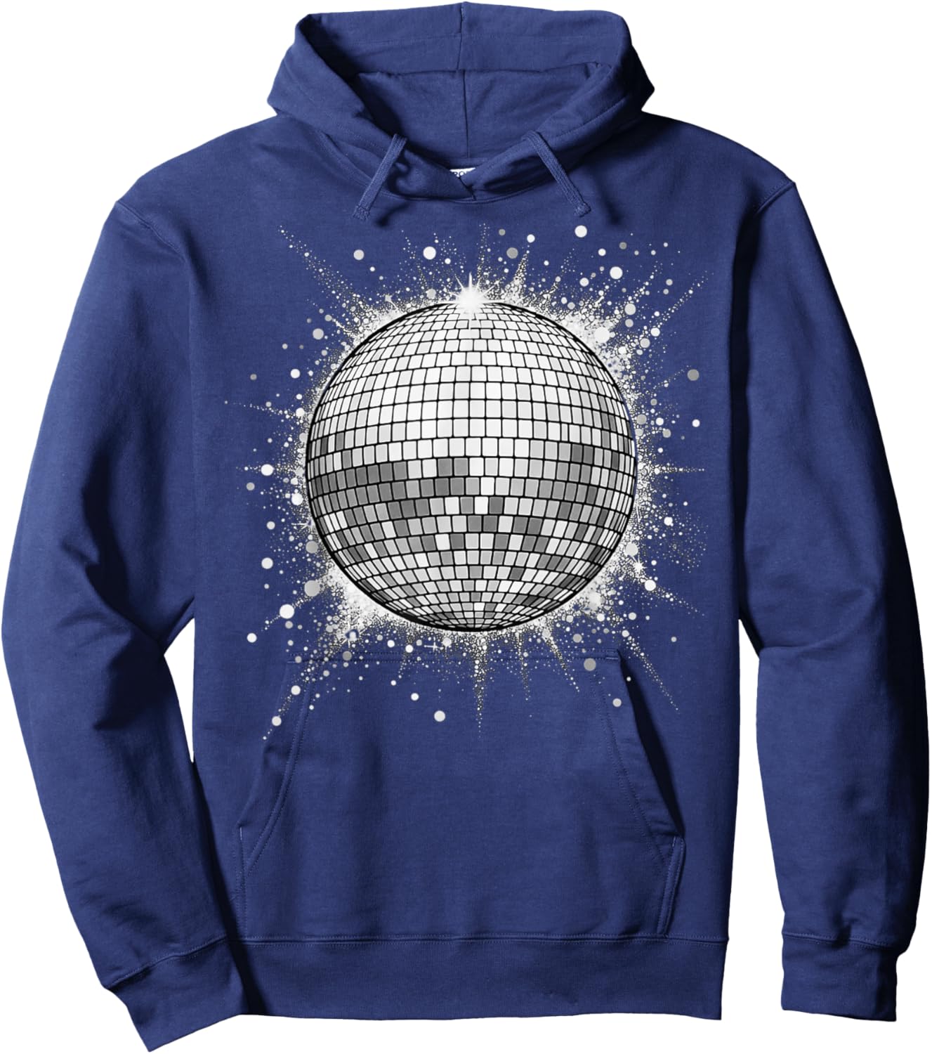 Black and White Disco Ball Hoodie - Hoodie | Navy