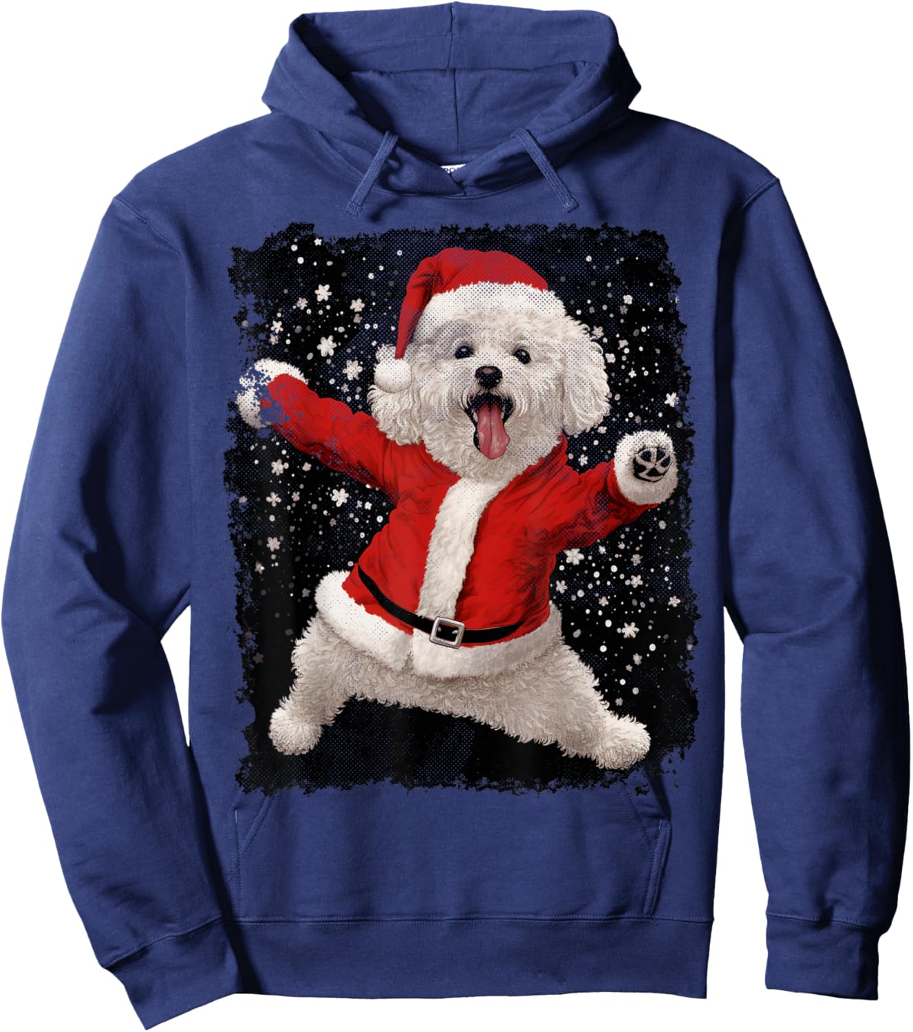 Bichon Frise Christmas Hoodie - Hoodie | Navy
