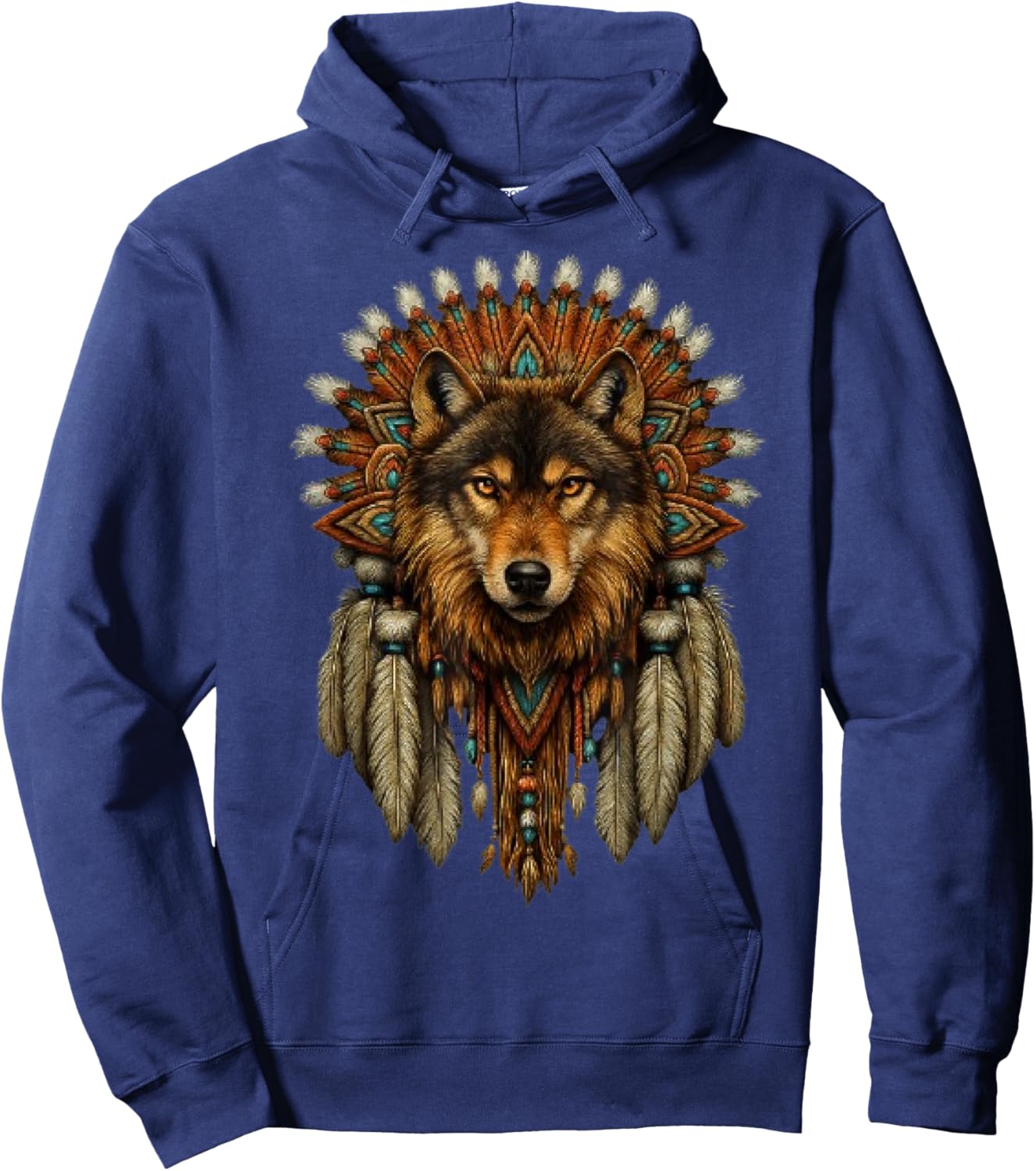 Plumes de Loup amérindiennes Hoodie - Hoodie | Navy