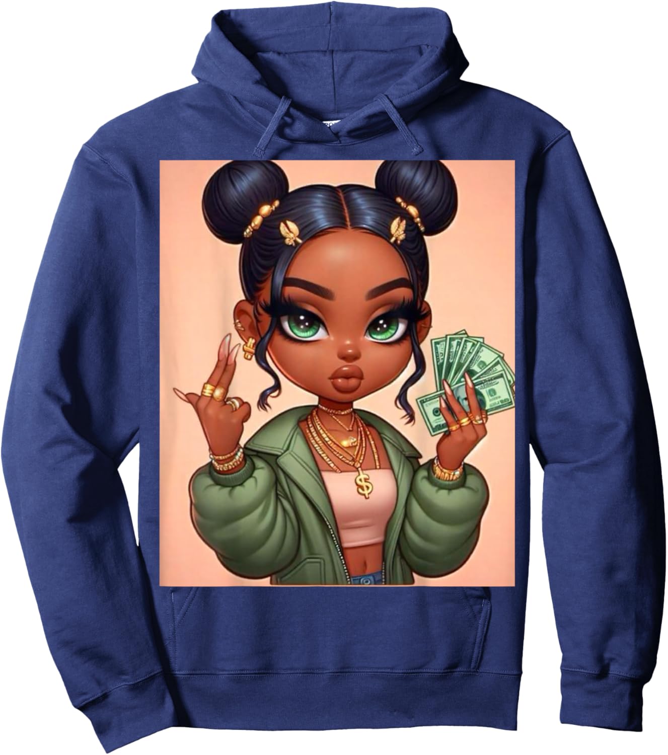 "Get Money" Hoodie - Hoodie | Navy