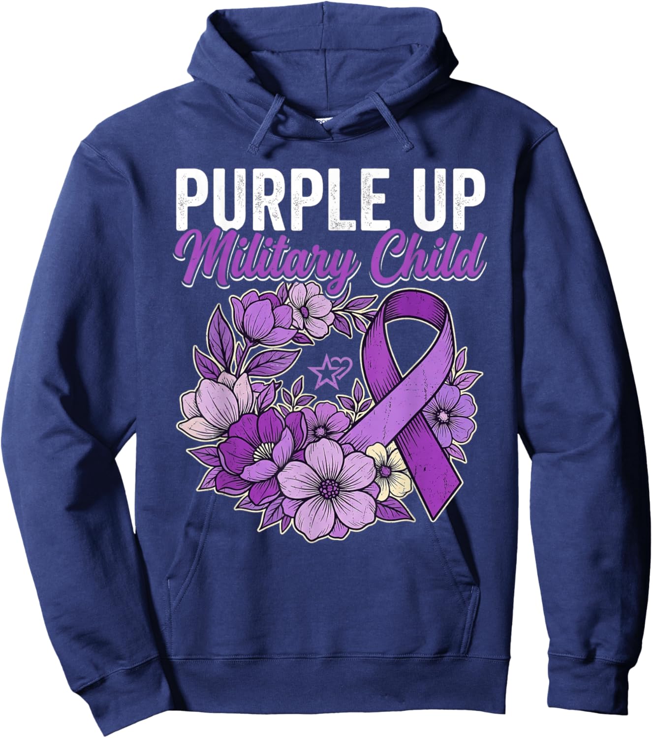 Month of The Military Child Purple up for Military Hoodie - Hoodie | Navy