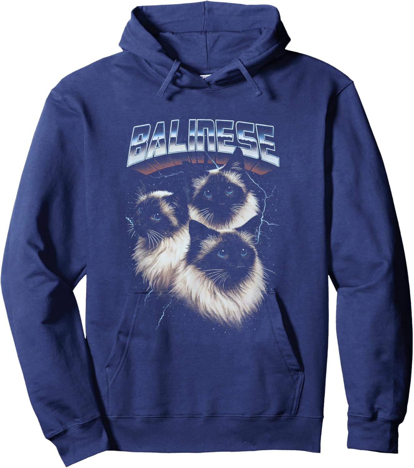 Cosmic Balinese Cats Hoodie - Hoodie | Navy