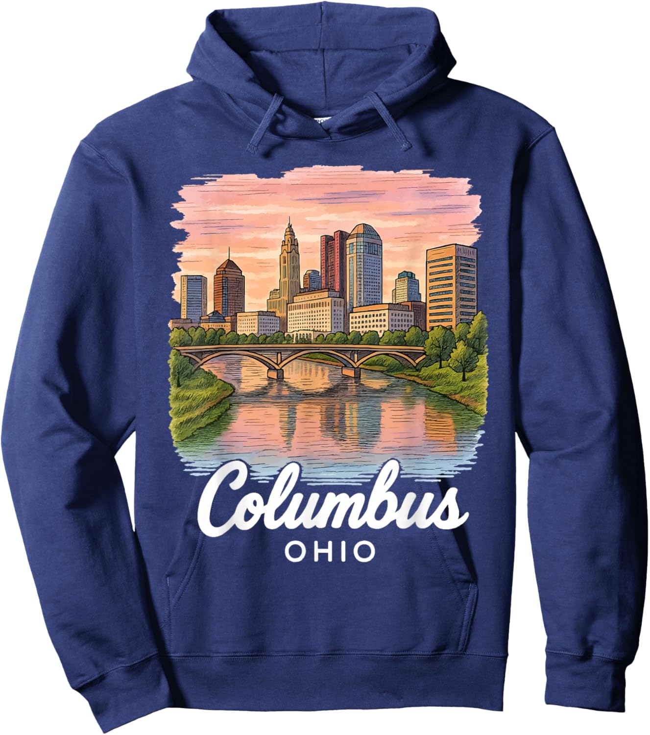 Columbus Ohio Hoodie - Hoodie | Navy