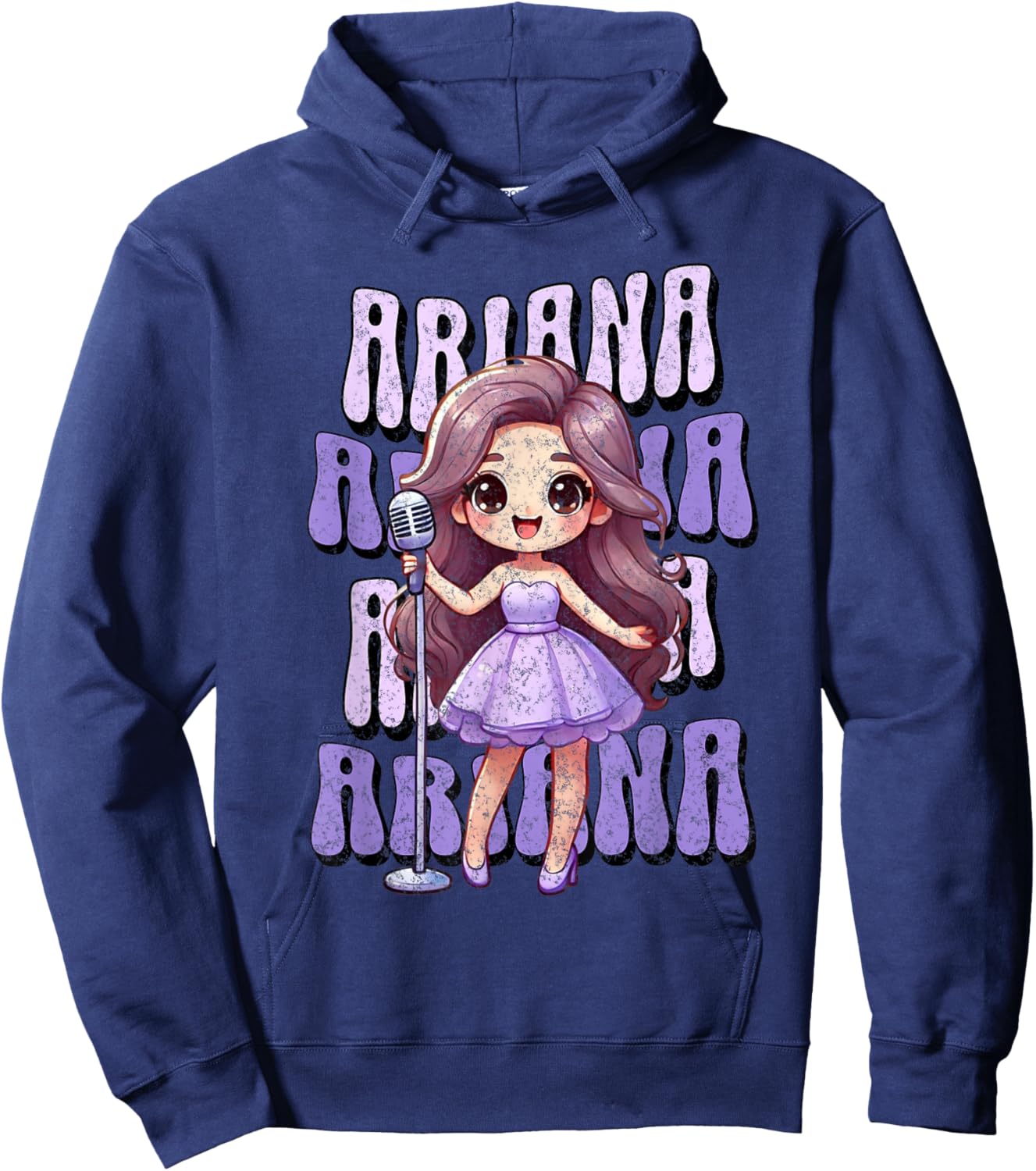 Ariana First Name Proud Personalized Vintage T for Girls Hoodie - Hoodie | Navy