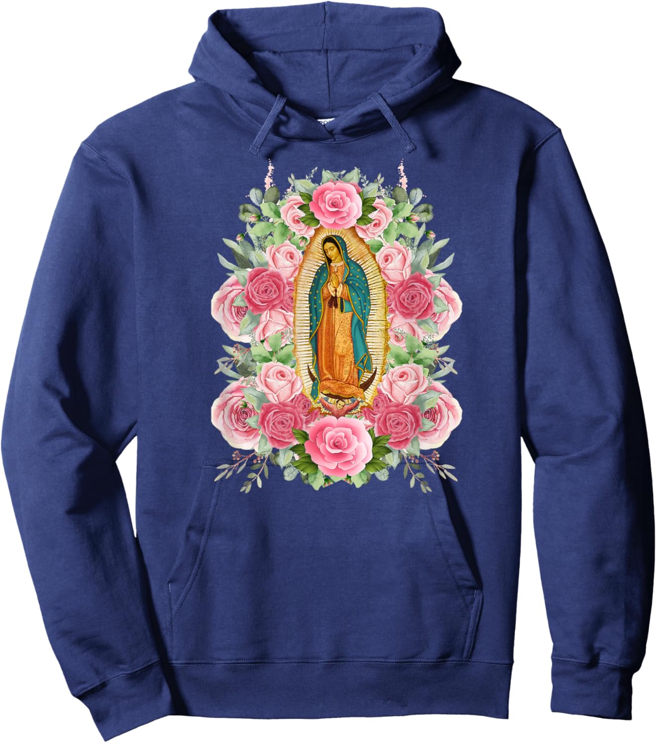 Virgen de Guadalupe Our Lady of Guadalupe Hoodie - Hoodie | Navy